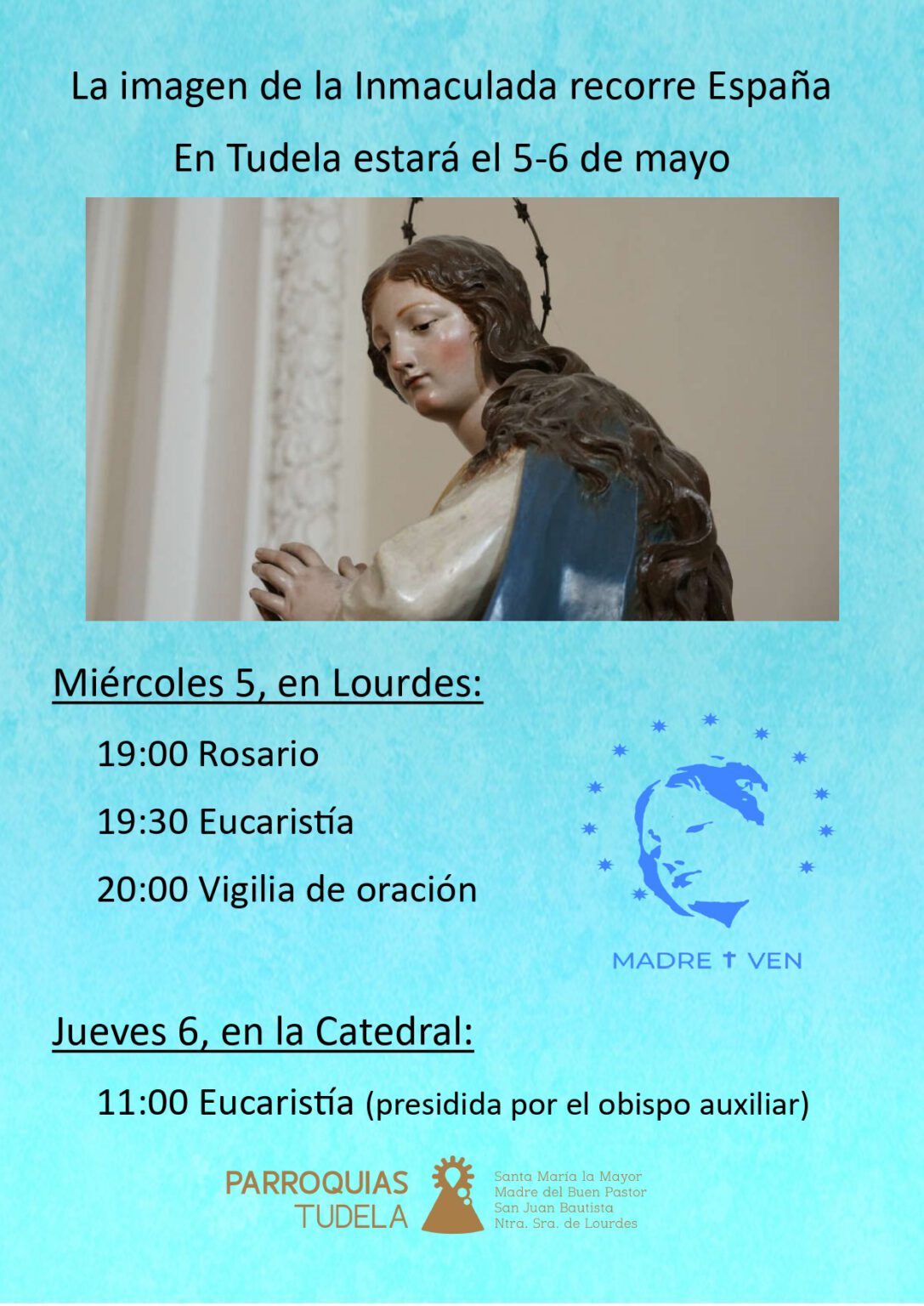 La imagen de la Inmaculada recorre España - Parroquias Tudela