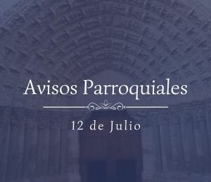 Avisos Parroquiales 12 de Julio Avisos Parroquiales 12 de Julio